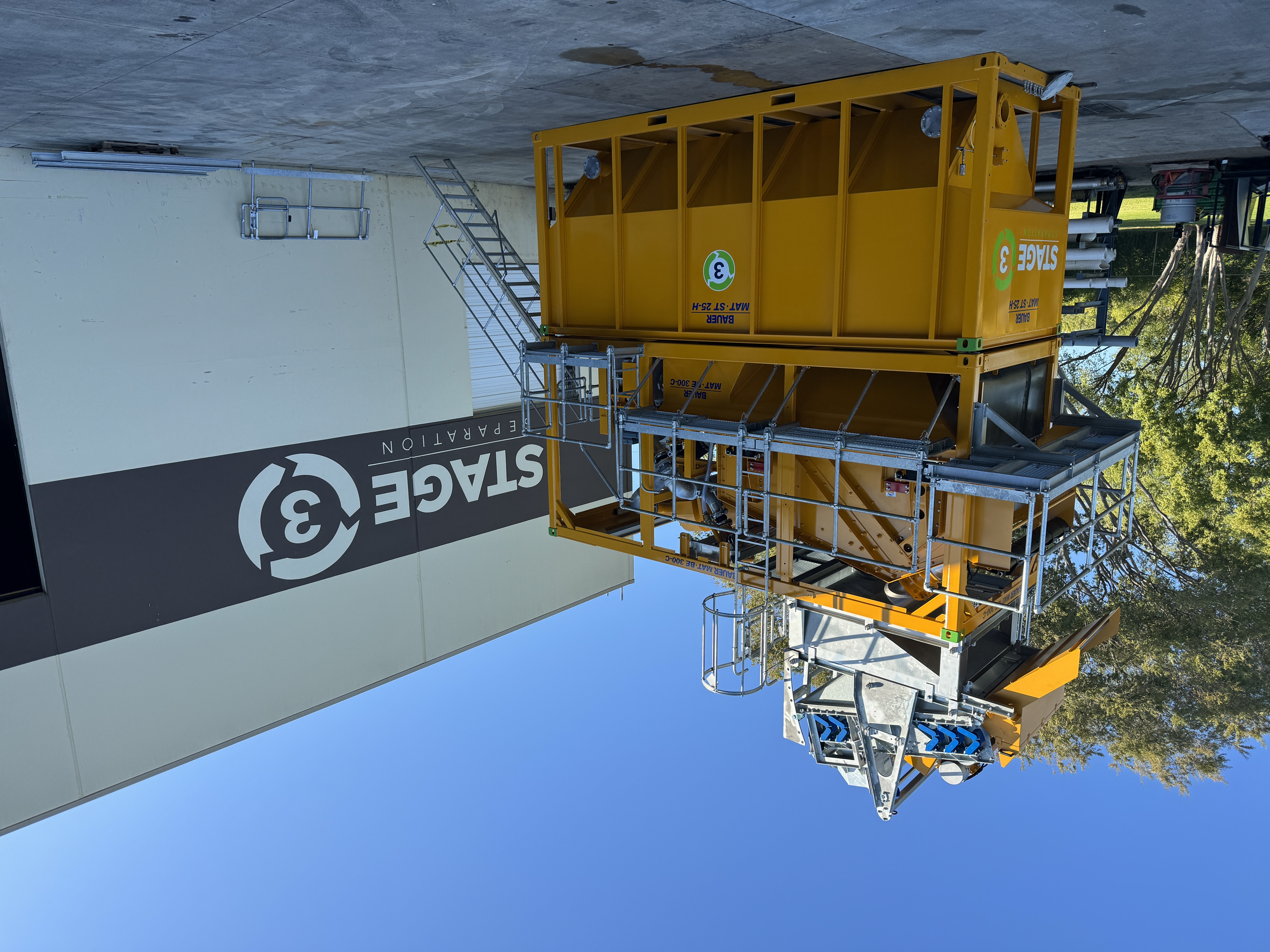 Bauer BE 300-C slurry treatment plant staged in the equipment yard
