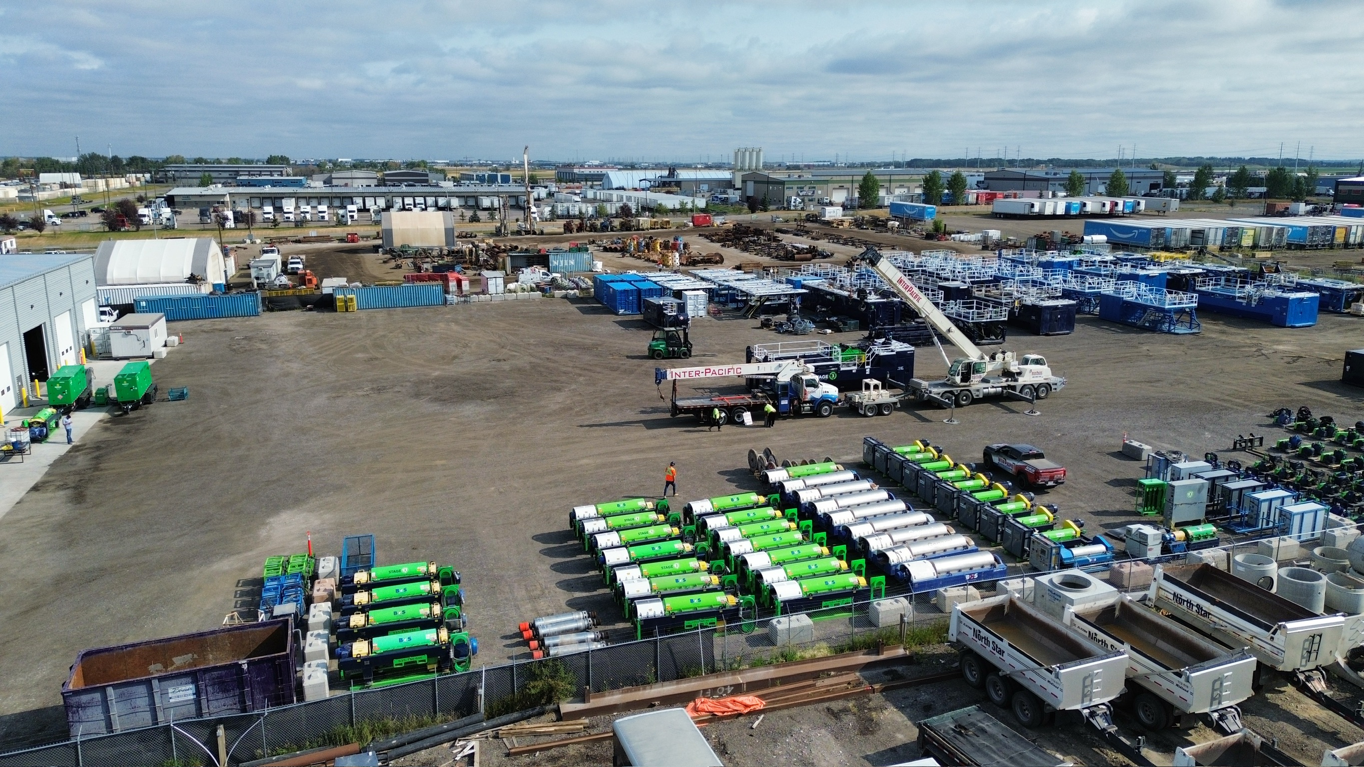 Stage 3 Separation centrifuge fleet staged in the Calgary yard